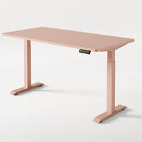 SCHREIBTISCH Elektrisch Höhenverstellbarer HomeOne 160x80cm Rosa/Rosa mit Memory-Funktion, Anti-Kollisions Technologie - Pink, Holzwerkstoff (80/160/62cm) - Desktronic