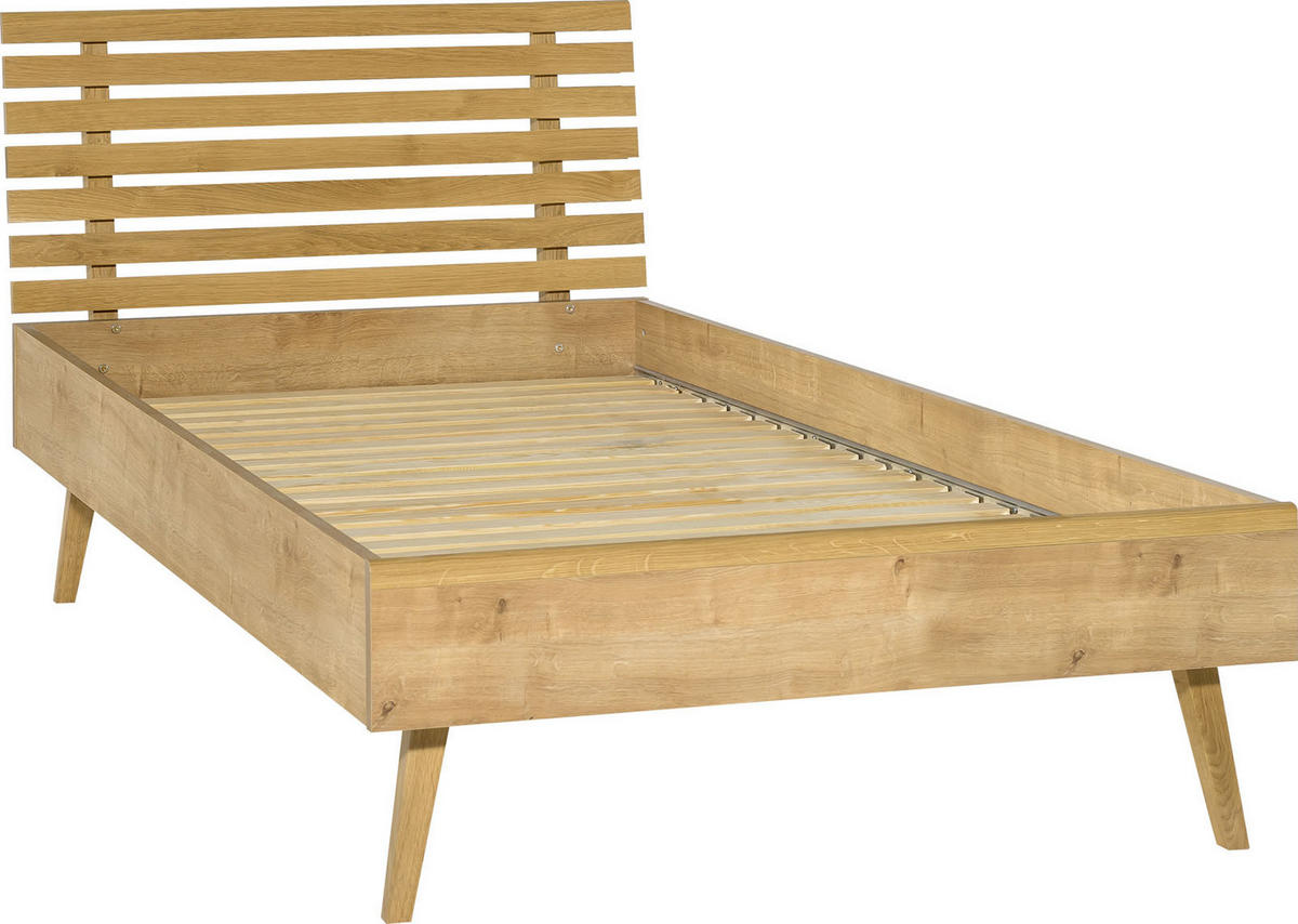 BETT NATURE - Eichefarben, Holzwerkstoff (213/95/95cm) - Vox Möbel