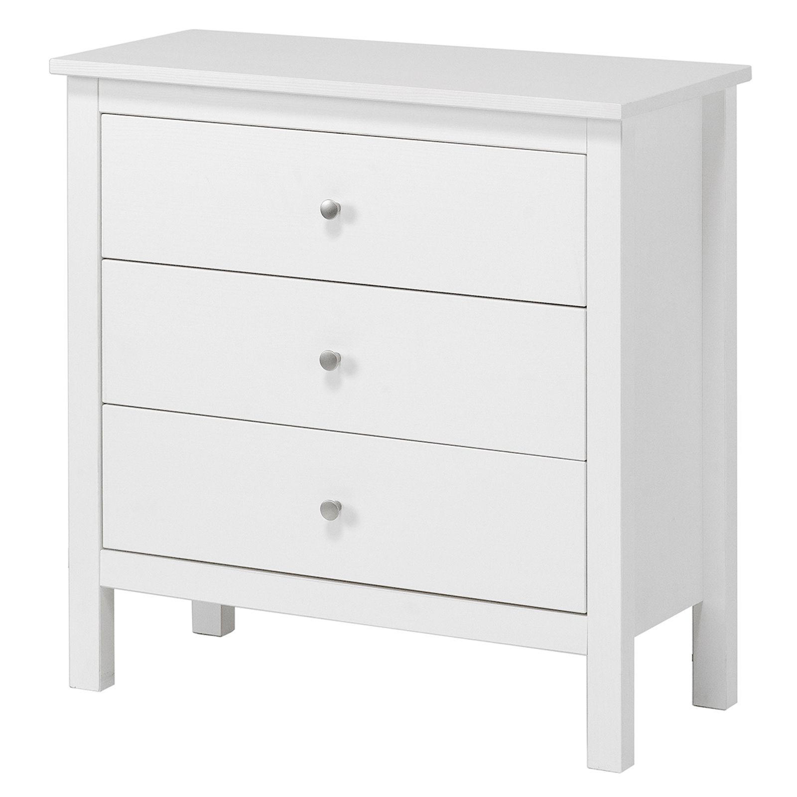 KOMMODE Massivholz 37/75/75 cm - Weiß, Holz (75/75/37cm) - hagge home
