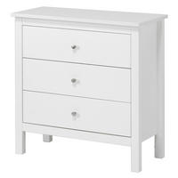 KOMMODE Massivholz 37/75/75 cm - Weiß, Holz (75/75/37cm) - hagge home