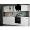 KÜCHENZEILE LECO 280 weiss glanz - Weiß Hochglanz, Holzwerkstoff (280/82/46cm) - roe furniture