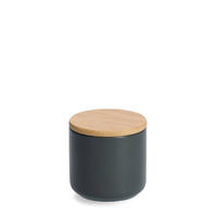KERAMIKGLAS mit Deckel 180 ml - Anthrazit, Keramik (9/8.7/9cm)