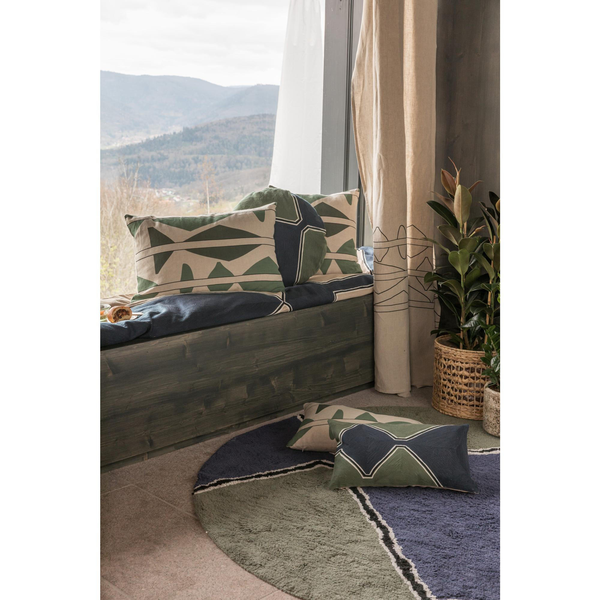 KISSEN Mila thymian diameter 50 cm - Grün, Textil (50/50cm) - Vivaraise