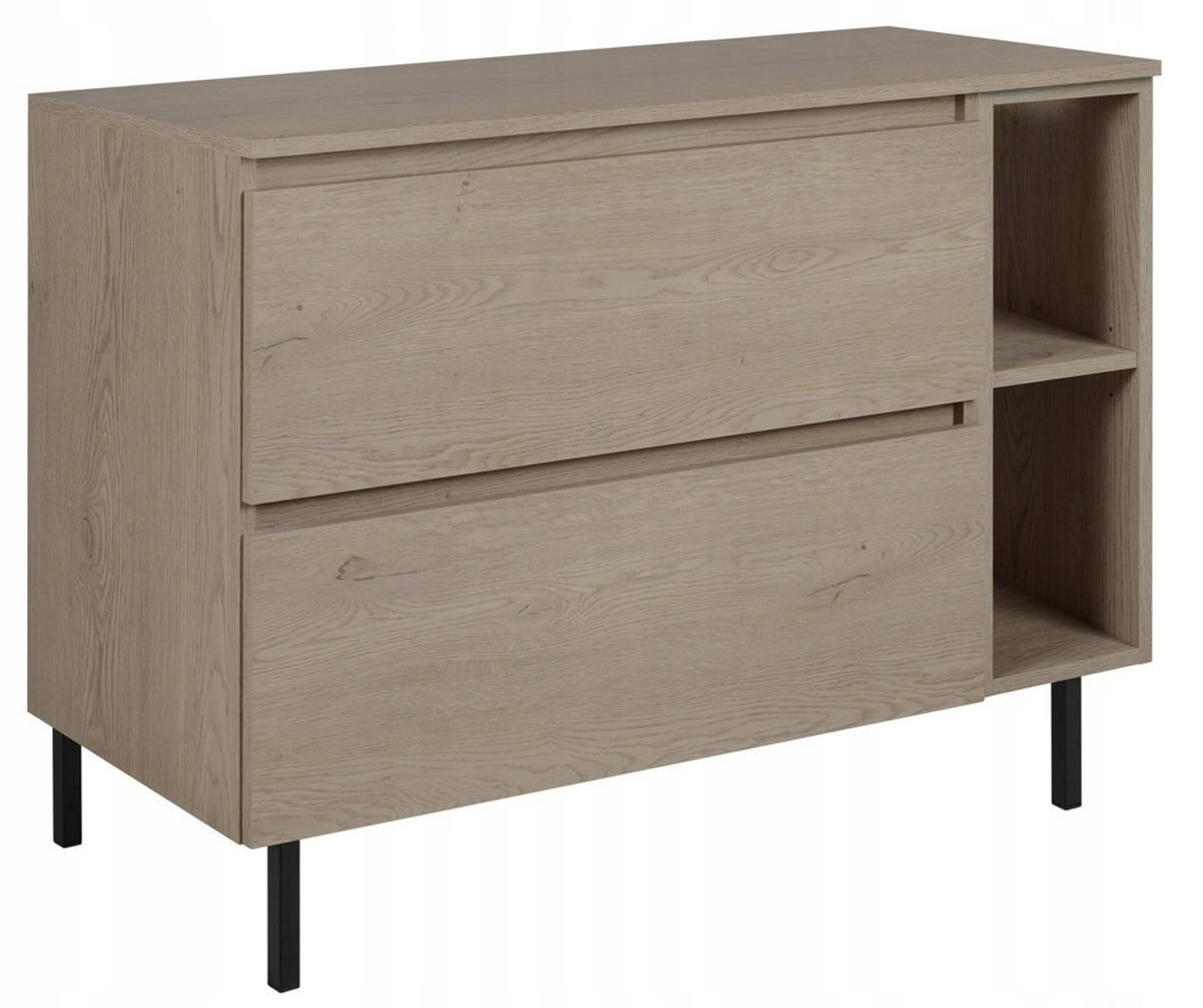 WASCHBECKUNTERSCHRANK SIMPLE mit Beinen 80cm mit Arbeitsplatte und mit einem Regal Eiche Dunkel - Wildeiche, Holz (80/62/46cm) - Rodan