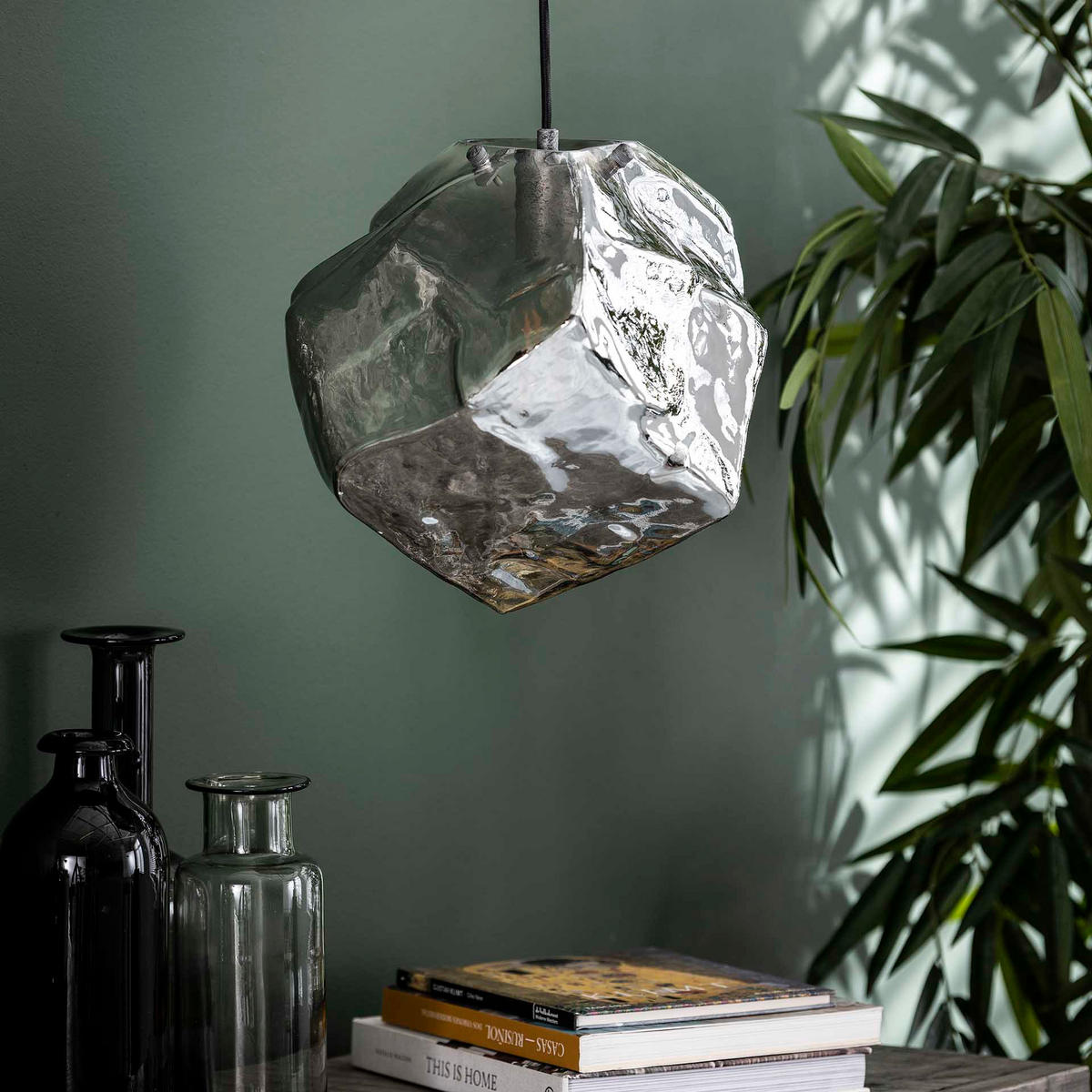 HÄNGELEUCHTE Rock Grau 28/28/150 cm - Grau, Metall (28/28/150cm) - Hoyz Collection