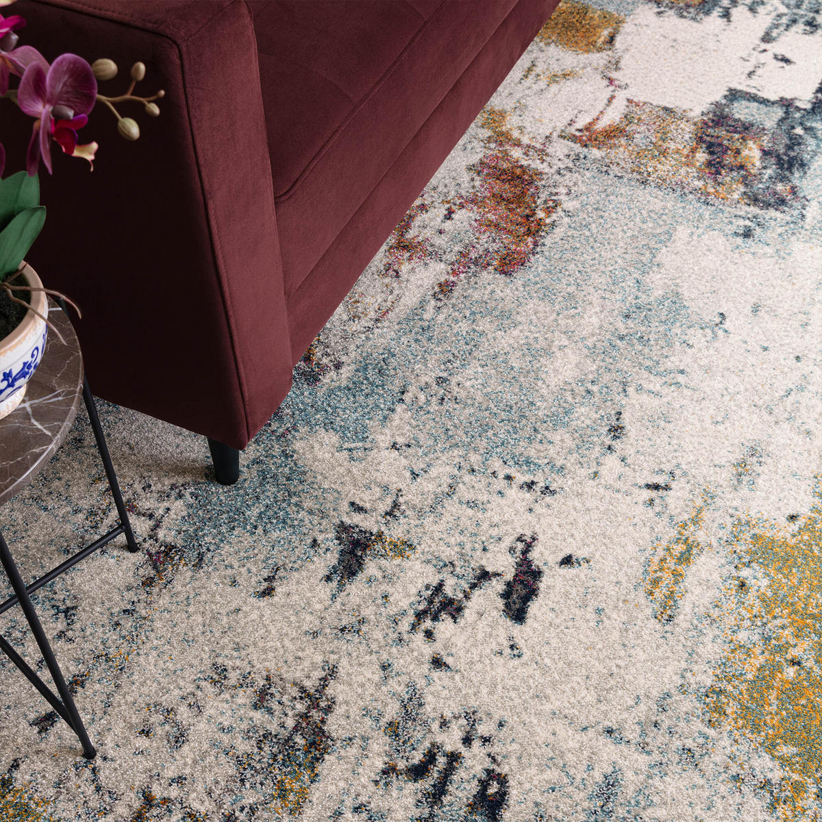 TEPPICH Kunstfaser kurzflor abstrakt bunt LODI-Padana, 200x290 cm - Multicolor, Textil (200/290cm) - KADIMA DESIGN