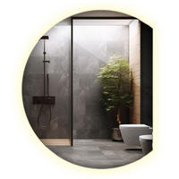 LED SPIEGEL 70 cm x 80 cm Asymmetrische Form Neutralweiß 4000 K - Transparent, Glas (70/80/0.4cm) - Wallfluent