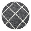 HOCHFLORTEPPICH 120/120 cm Kalmar 441 - Anthrazit, Textil (120/120cm) - Paco Home