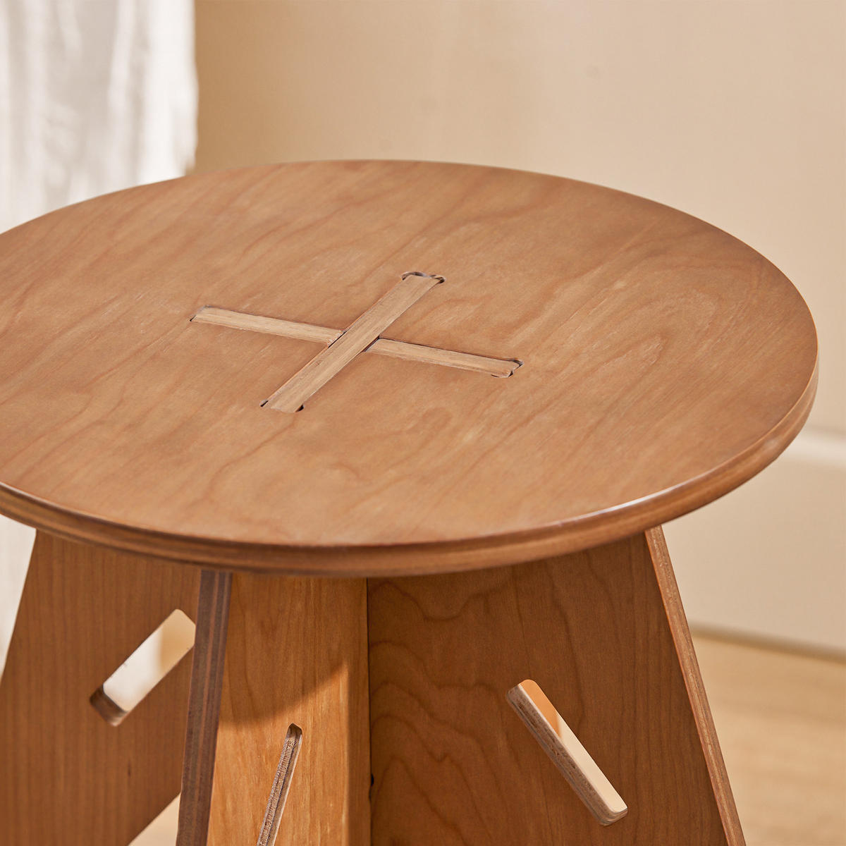 BEISTELLTISCH mit Zapfenverbindungen Braun - Braun, Holz (33/33/49cm) - SoBuy
