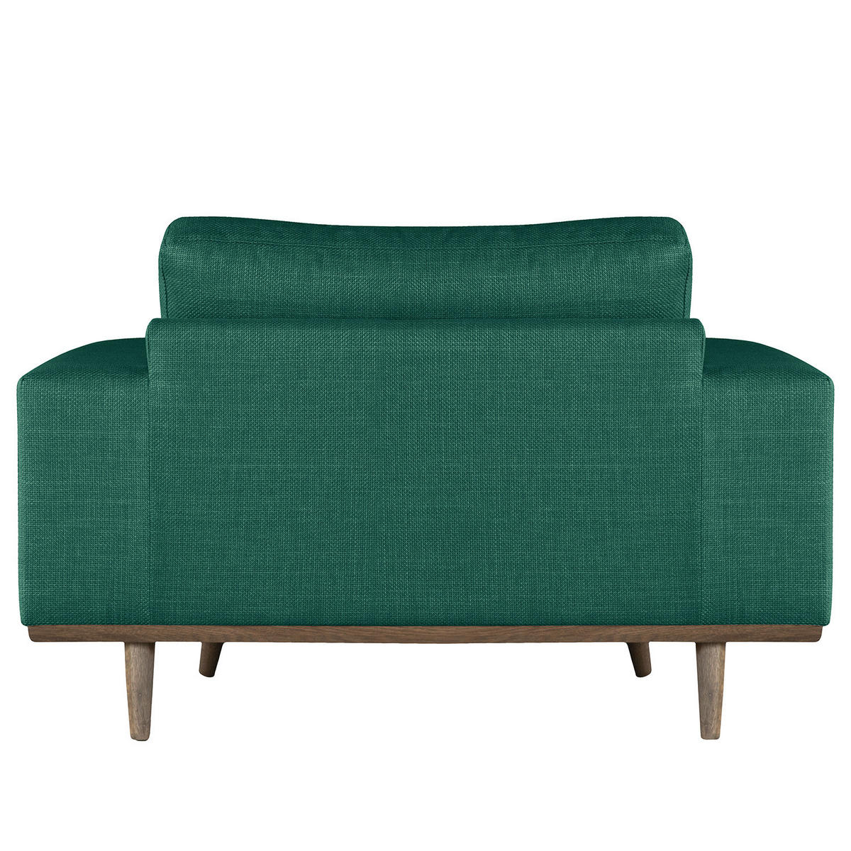 SESSEL - Dunkelgrün/Eichefarben, Eichenholz/Textil (122/81/88cm) - home24