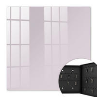 SCHLÜSSELBOX Schwarz 30x30 cm- Türöffnung nach rechts - Helllila - Flieder, Metall (30/30/5cm) - TULUP