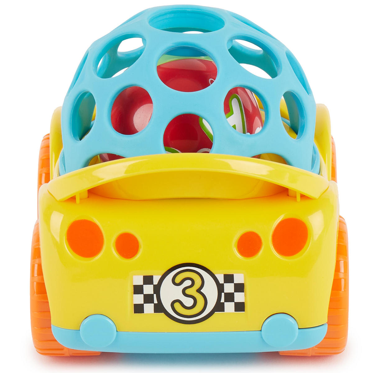 RÜCKZUG Auto mit Rassel - Gelb, Kunststoff (9/12.5cm) - Bieco Spielwaren