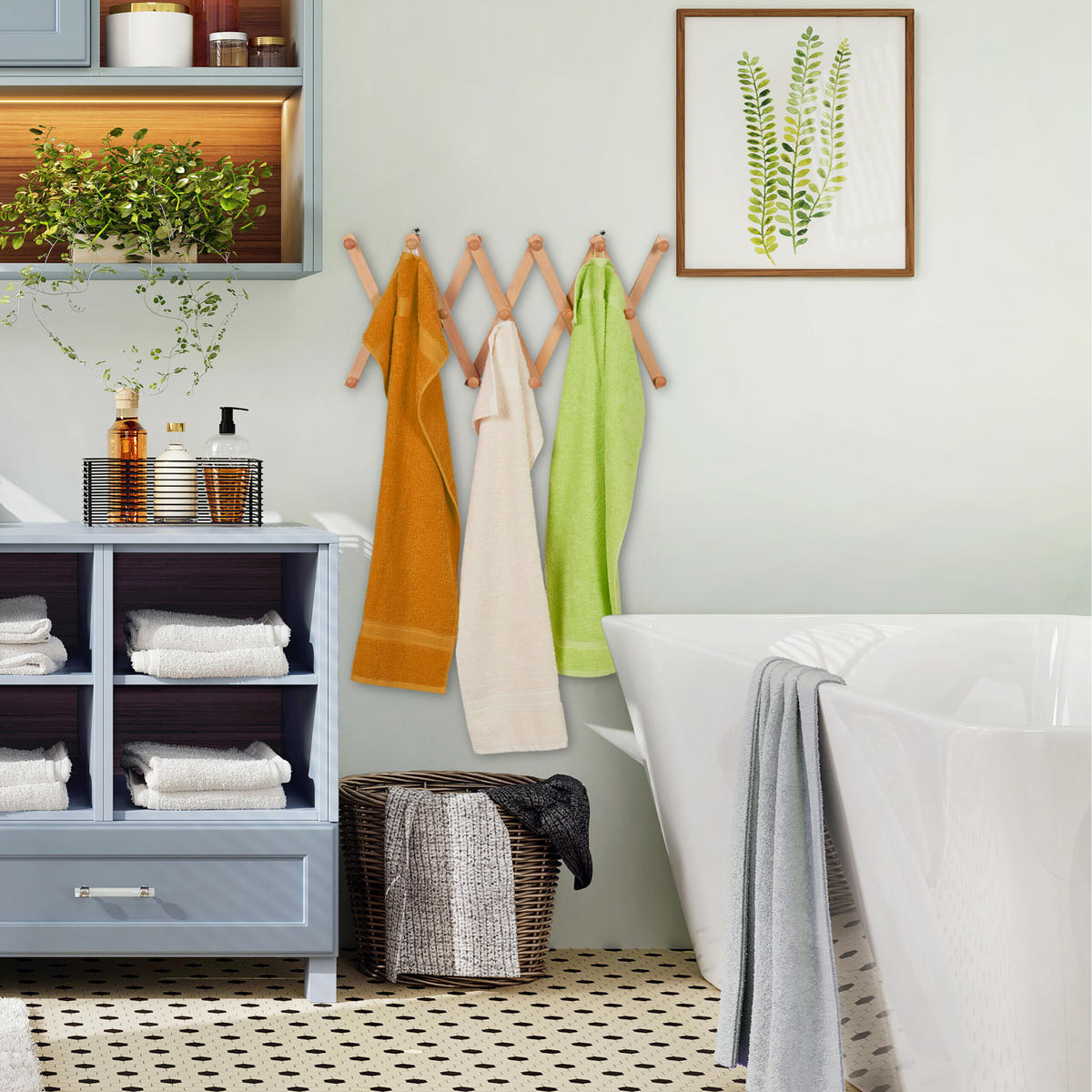 WANDGARDEROBE - Hellbraun, Holz (182.5/7.5/7.5cm) - Relaxdays