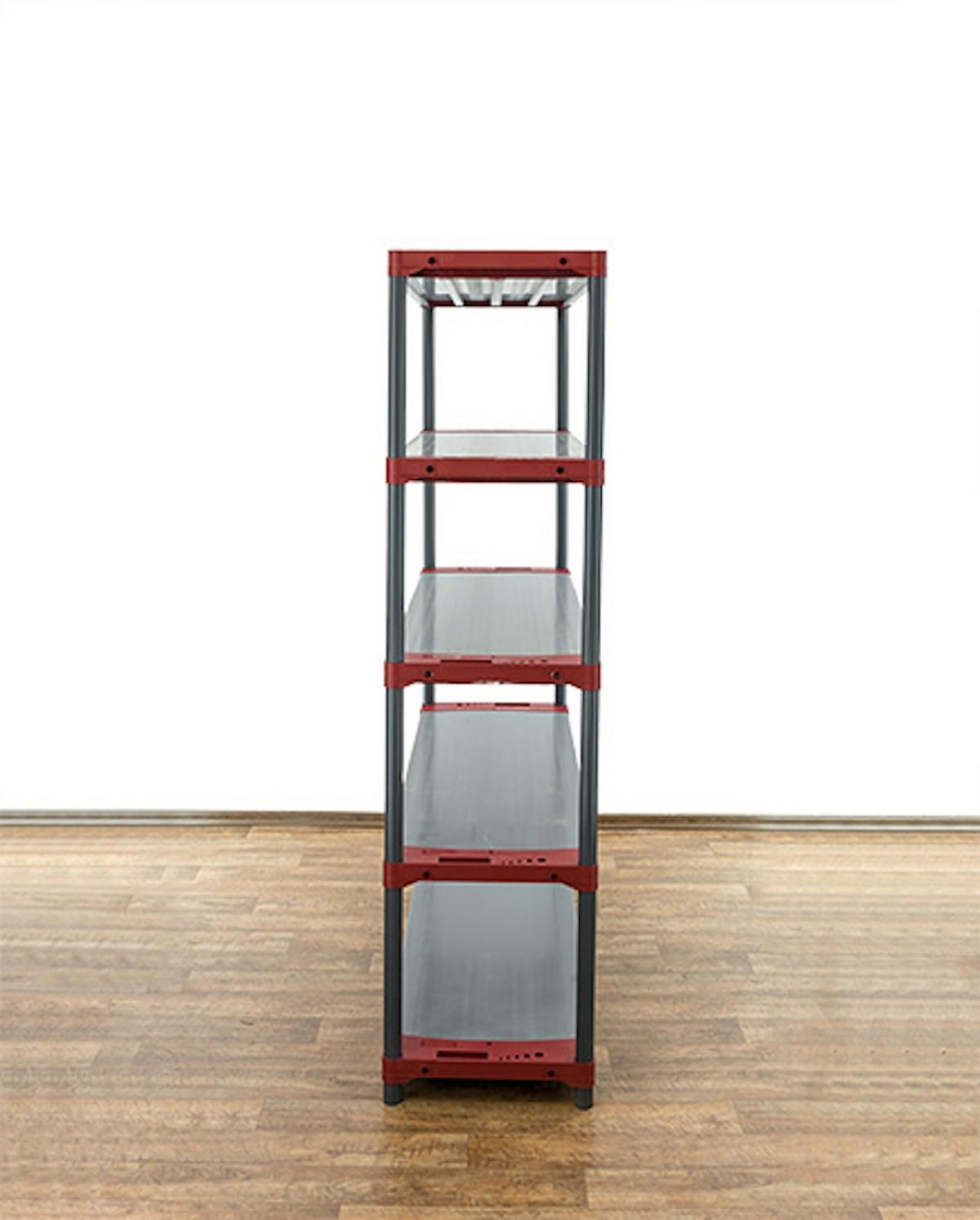 KUNSTSTOFFREGAL BIG GREY BEAR Tall 180x140x46cm Fachlast 120kg Grau-Rot - Rot, Kunststoff (140/180/46cm) - PROREGAL