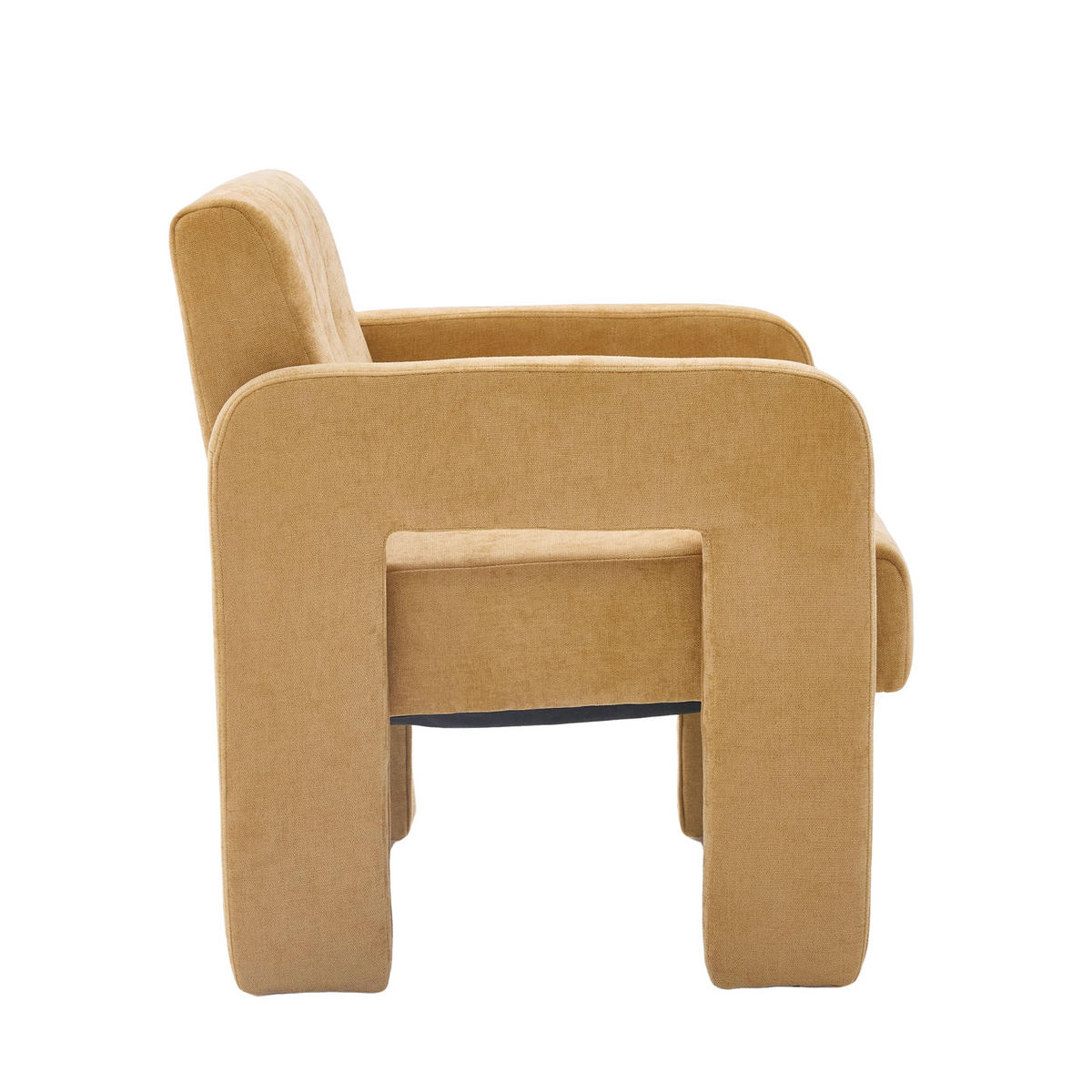 SESSEL Einzelner Sessel,dicke Polsterung,Chenille,Gelb - Gelb, Textil (67.5/74.5/69cm) - LVHOM