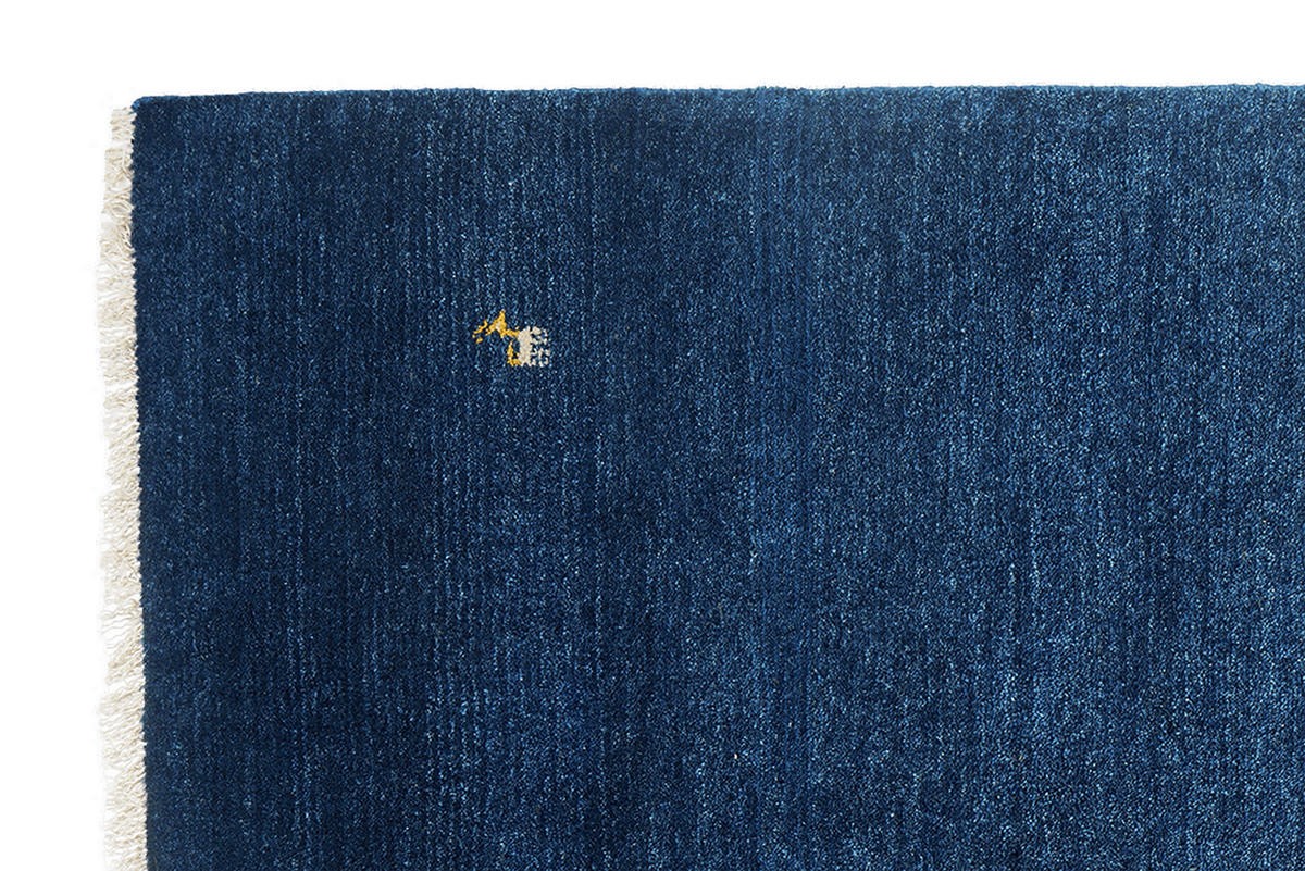 TEPPICH Gabbeh Blau 200/152 cm Schurwolle - Blau, Textil (152/200cm) - Looma