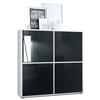 HIGHBOARD Cuba Türen in Schwarz Hochglanz - Schwarz Hochglanz, Holzwerkstoff (104/105.5/35.5cm) - Vladon