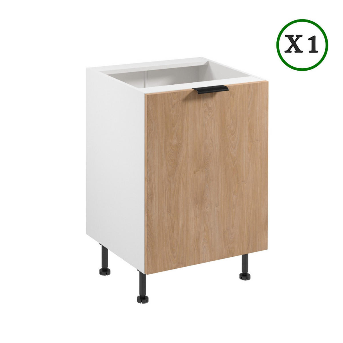 ECKKÜCHE 360 cm - Sorento K41-M360 - in Weiß/Sonoma Eiche - Schwarz/Weiß, Holz/Holzwerkstoff (360/247/220cm)