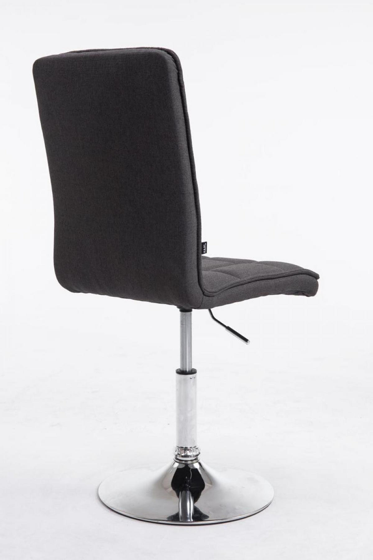 DREHSTUHL Stoff dunkelgrau - Chromfarben/Dunkelgrau, Textil/Metall (43/90/59cm) - CLP