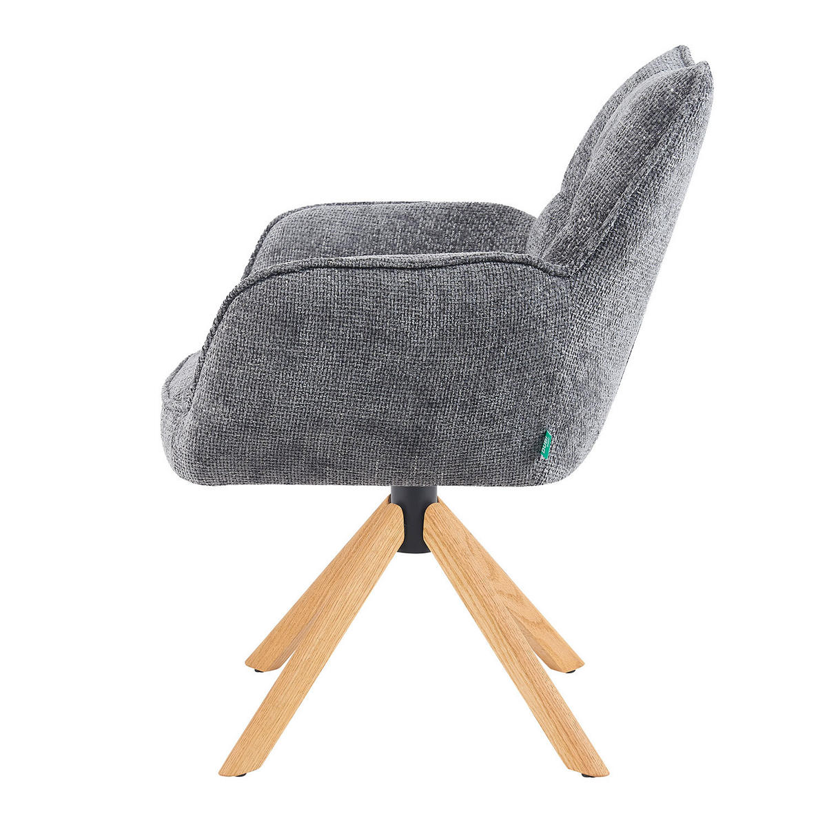 DREHSTUHL Mika-Ida - Honigeiche/Grau, Eichenholz/Holz (59/84/66cm) - DUBI Möbel