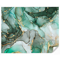 TAPETE - Gold - Marmor - Grün - Luxus - Marmoroptik - Grau - 240x200 cm - Grün, Papier (240/200cm) - OnlyWow