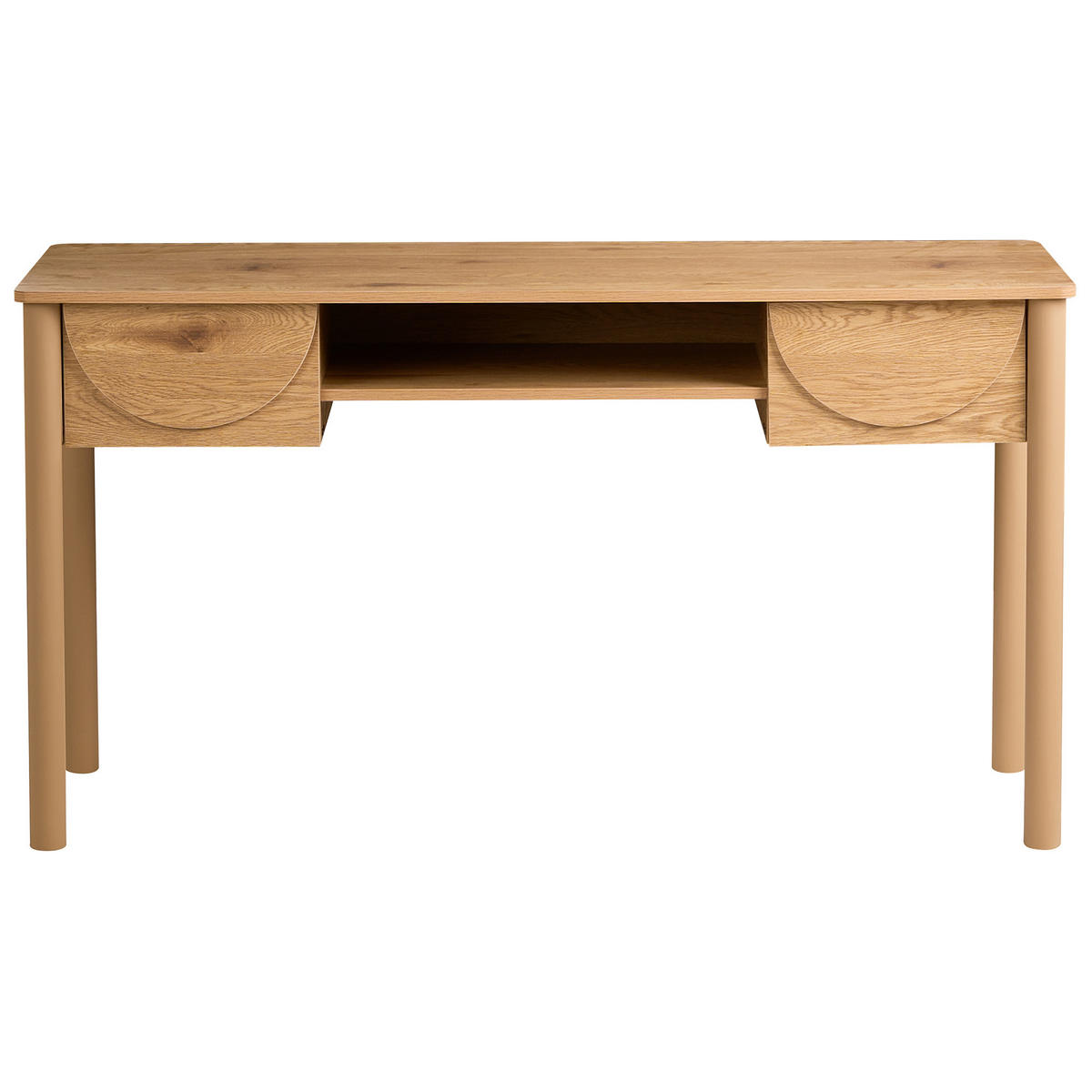 PSACÍ STŮL Světle hnědý 140/50 cm Sendra - světle hnědá, kompozitní dřevo (50/140/75cm) - Beliani