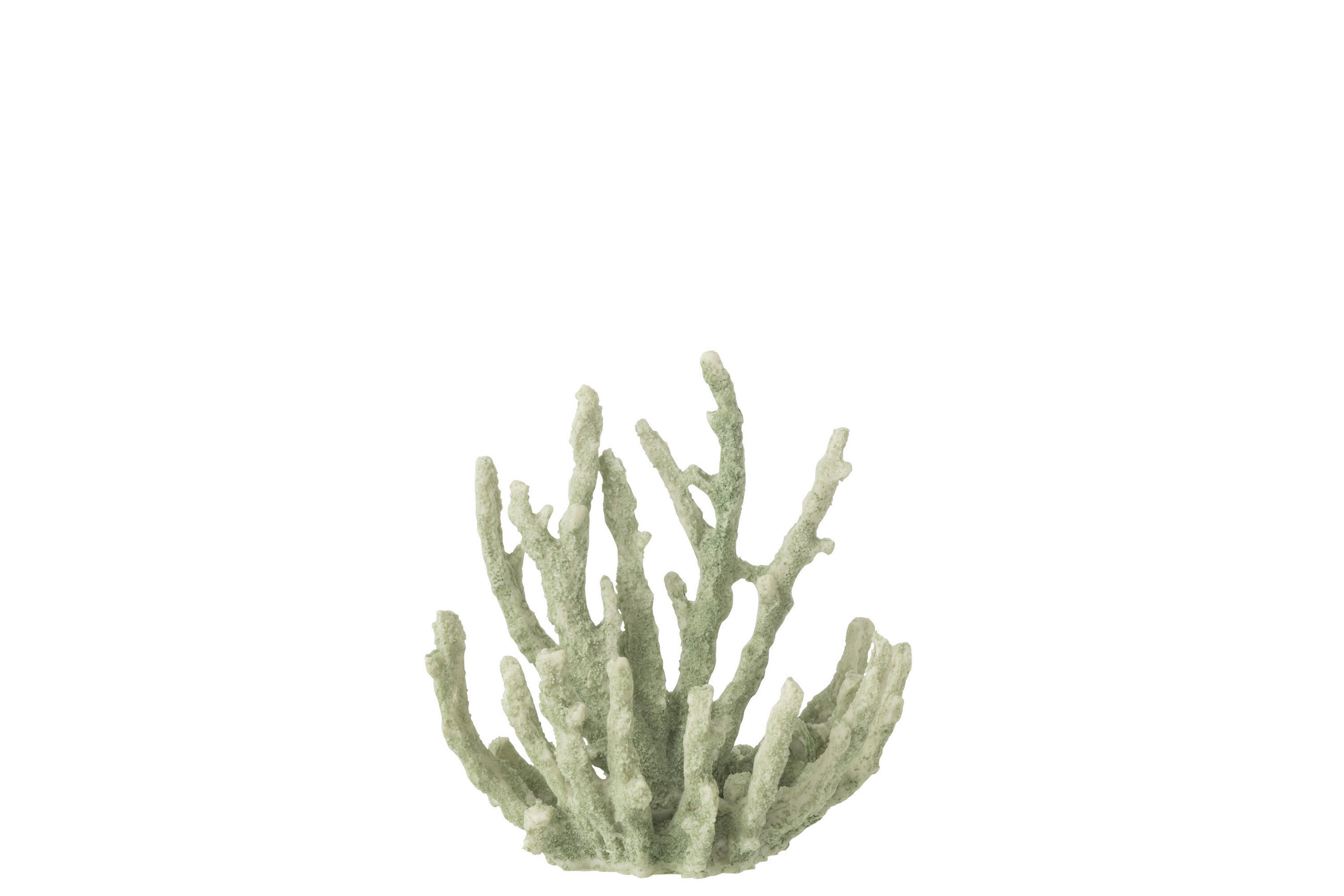 DEKOOBJEKT KORALLE (3ER SET) - Grün, Glas/Naturmaterialien (9/16/15cm) - J-Line