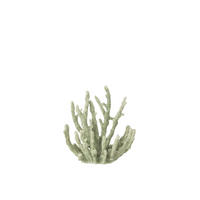 DEKOOBJEKT KORALLE (3ER SET) - Grün, Glas/Naturmaterialien (9/16/15cm) - J-Line