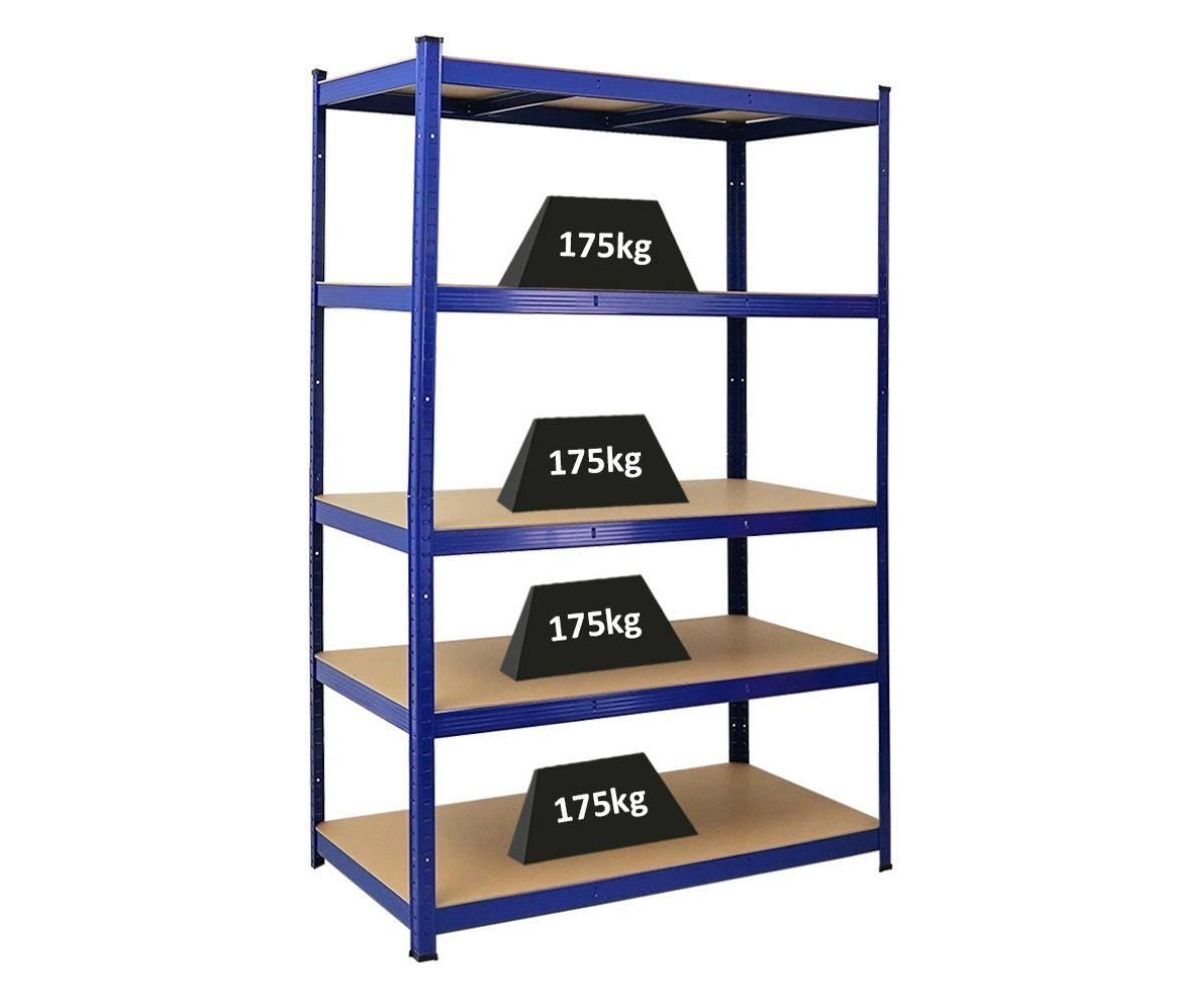 SCHWERLASTREGAL Taurus 180x120x60 cm Fachlast 175 kg Blau - Blau, Metall (120/180/60cm) - PROREGAL