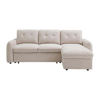 SCHLAFSOFA - 4 Personen - stoff - beige Pobava - Beige, Kunststoff/Textil (236/89/158cm) - Vente-Unique