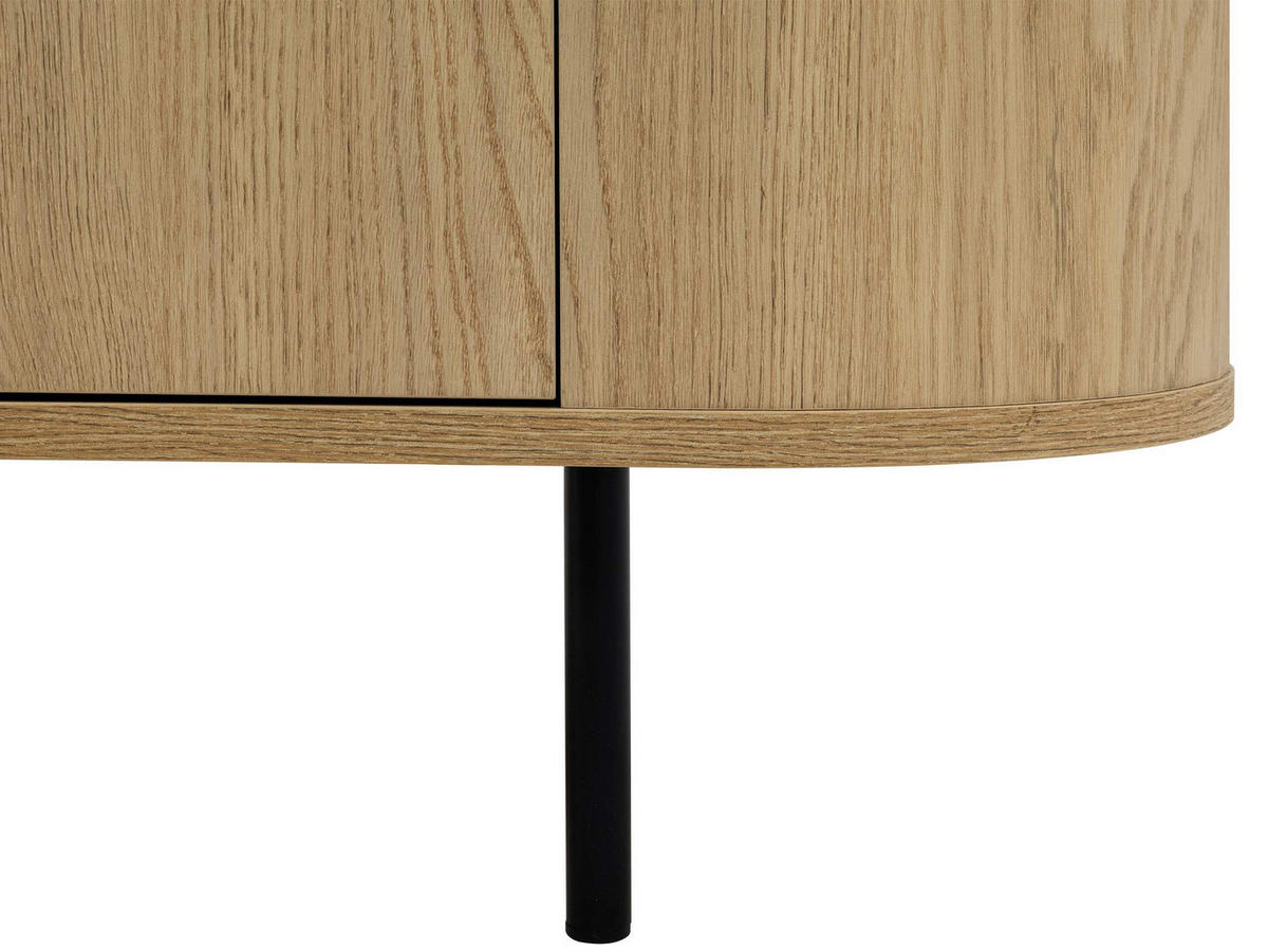TV-LOWBOARD Lygrint 180 2D - Eichefarben/Goldfarben, Holzwerkstoff/Metall (184/45/40cm) - MIRJAN24