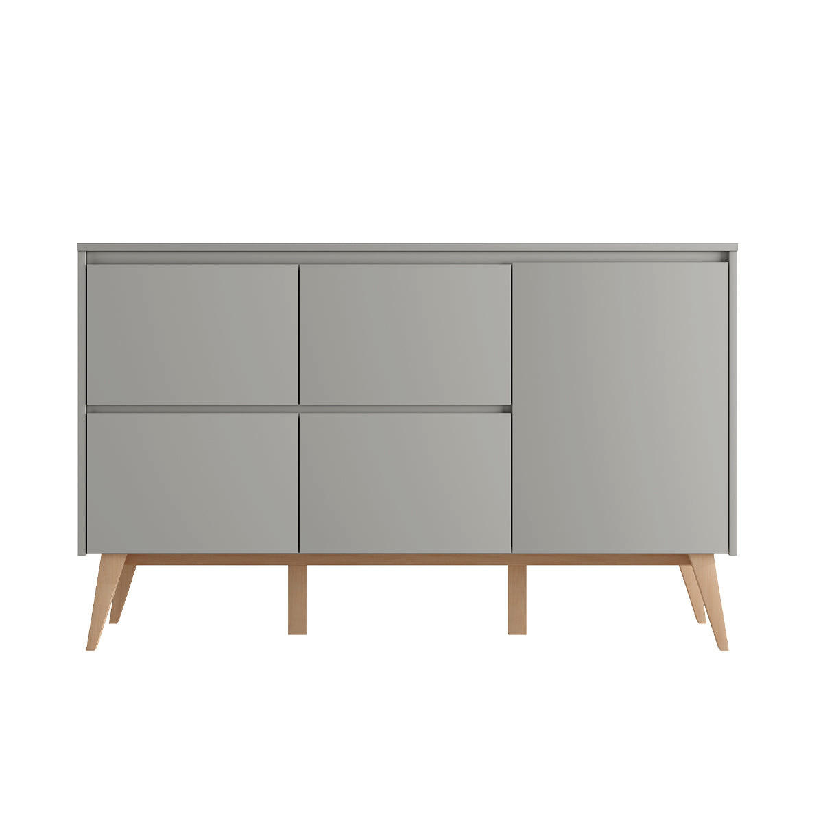 DJEČJA KOMODA Swing Sivo i drvo - siva, drvni materijal (149/92/52cm) - Petits-meubles