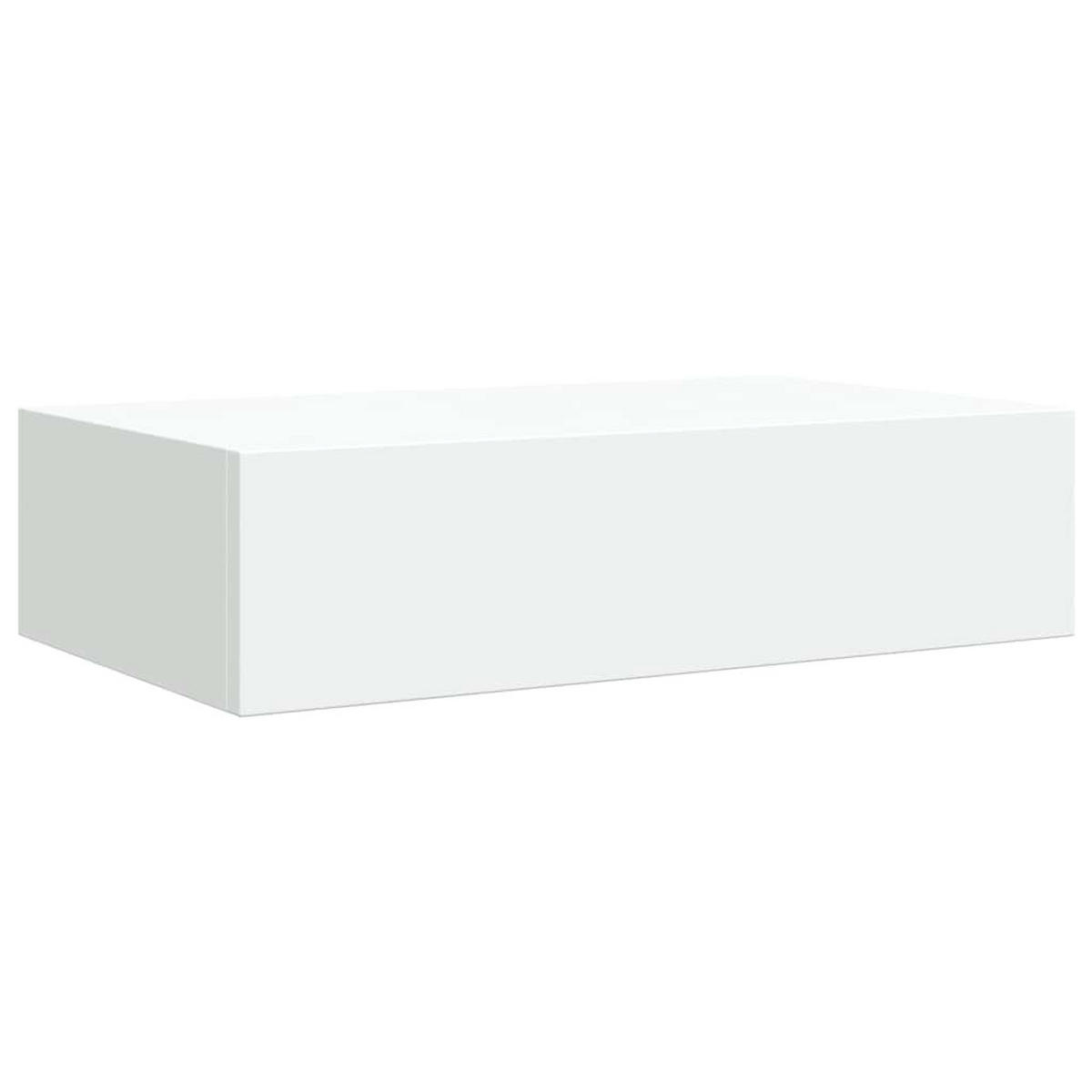 WANDREGAL Mit Schublade Weiss 40/23,5/10 Cm Mdf - Weiß, Holzwerkstoff (23.5/10/40cm) - vidaXL
