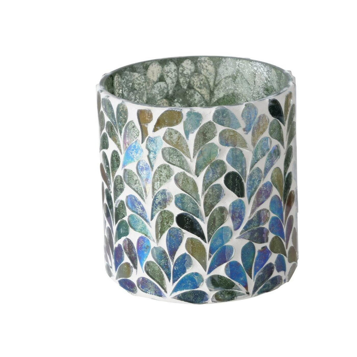 KERZENHALTER Kirkas 2er-Set - Blau, Glas (10/11/10cm) - Boltze Home