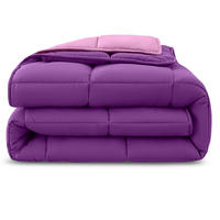 4-JAHRESZEITEN Steppbett Bi-Color im Wende-Design lila 135x200 - Lila, Textil (135/200cm) - wometo