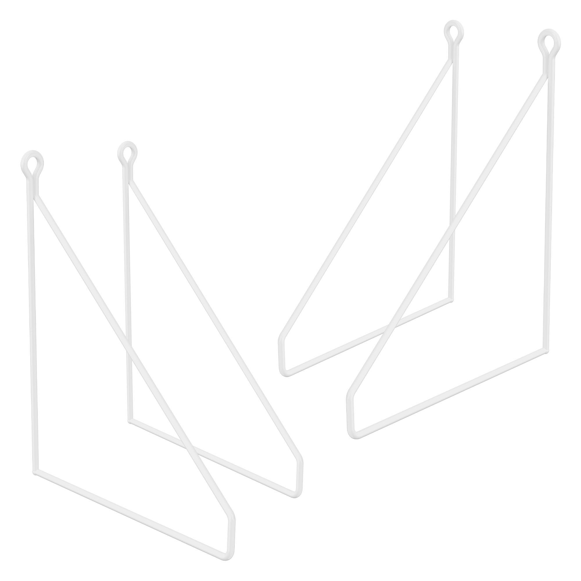 REGALHALTERUNG 2er Set 200mm Weiss - Weiß, Metall (25/25/20cm) - ML-DESIGN