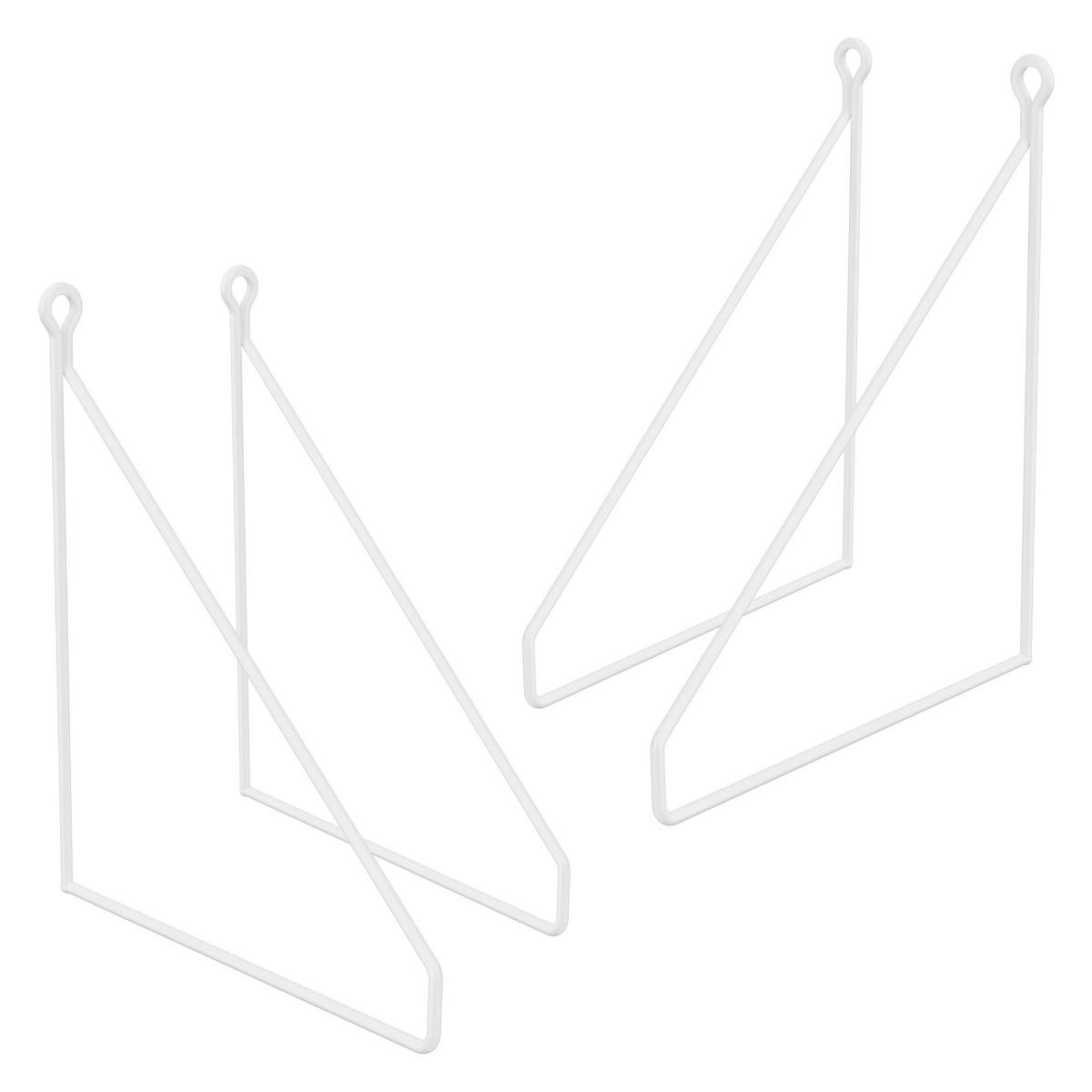 REGALHALTERUNG 2er Set 200mm Weiss - Weiß, Metall (25/25/20cm) - ML-DESIGN