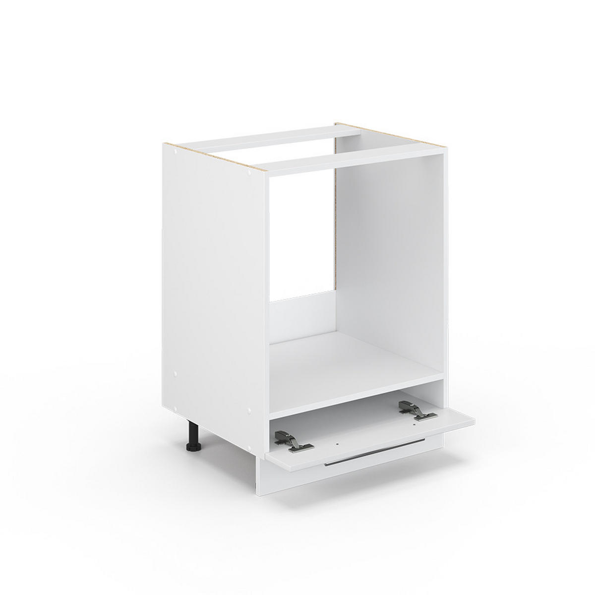 HERDUMBAUSCHRANK Fame-Line Weiß Hochglanz 60 cm, AP Eiche - Weiß Hochglanz/Weiß, Holzwerkstoff (60/82/60cm) - Vicco