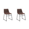 ESSZIMMERSTUHL Risto Braun 55/47/79 cm 2er-Set - Braun, Textil (47/79/55cm) - LABEL51
