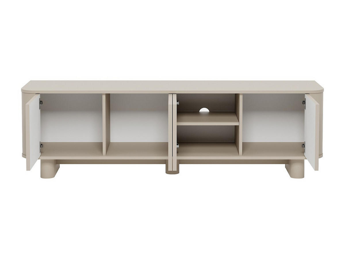 TV-MÖBEL - 4 Türen - Taupe - BRISTANA - Braun, Holz (164/50/40cm) - Vente-Unique