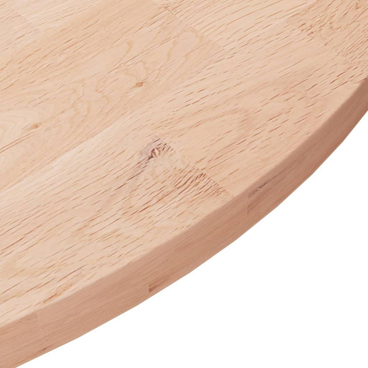 TISCHPLATTE Runde Ø60/2,5 Cm Unbehandeltes Massivholz Eiche - Naturfarben, Holz (60/60/2.5cm) - vidaXL