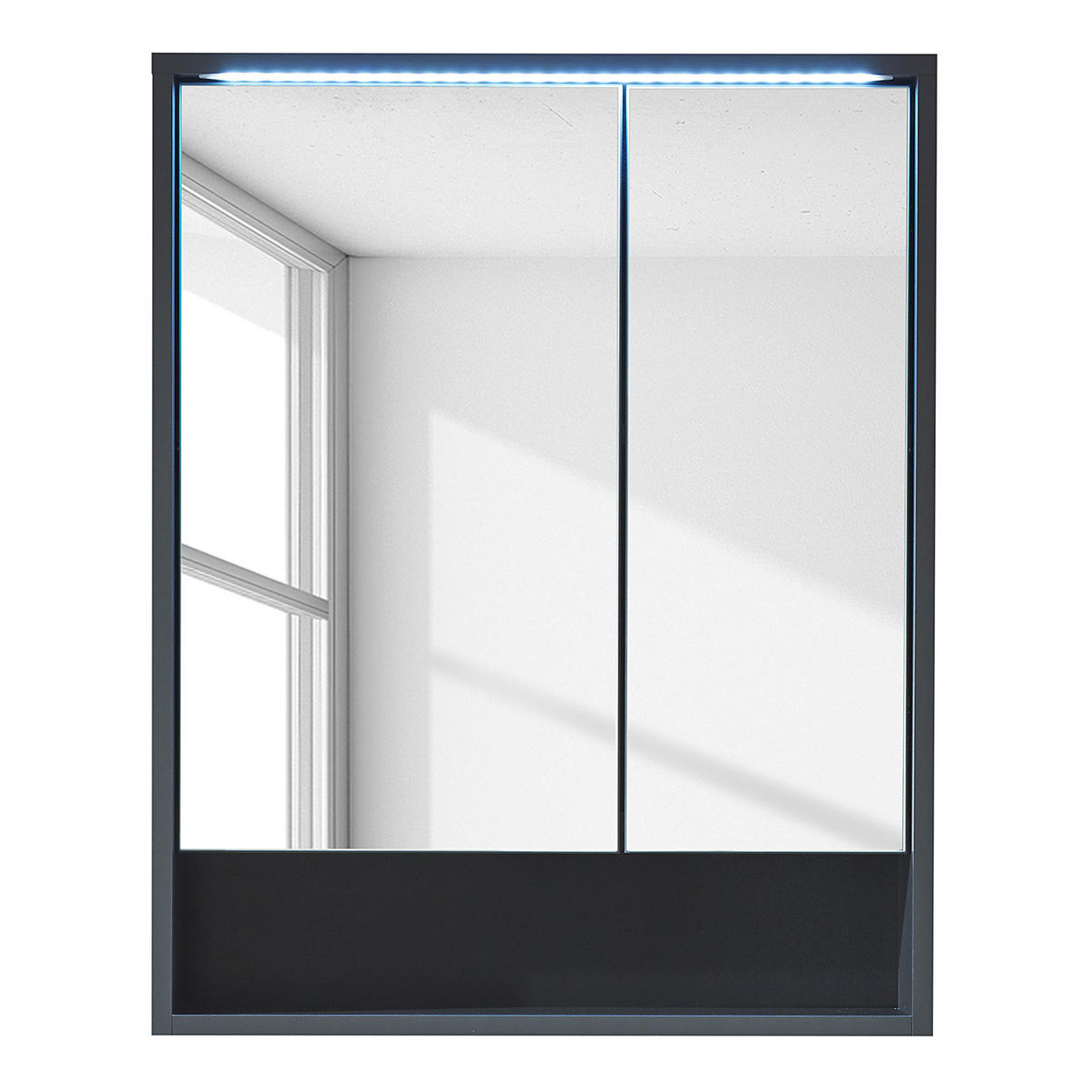 SPIEGELSCHRANK - Inklusive Beleuchtung - Grau, Holzwerkstoff (60/75/20cm) - home24