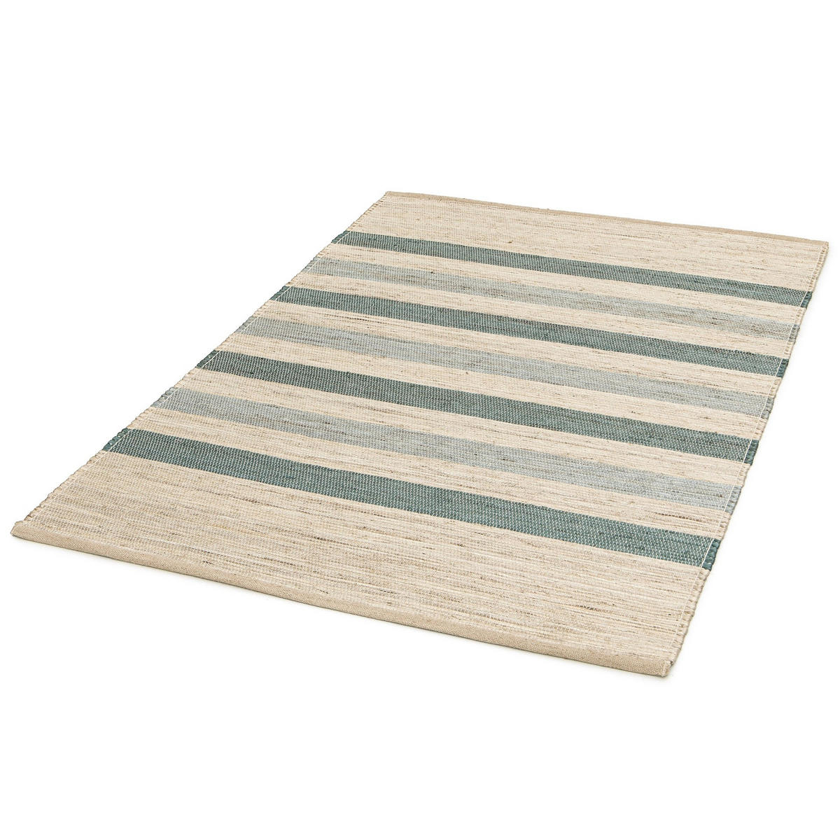 DESIGN-TEPPICH aus handgewebter Jute blau - Blau, Naturmaterialien (200/290cm) - AFK Living