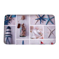 BADTEPPICH Meeresbrise 50 x 80 cm - Blau, Textil (50/80cm) - Sanilo