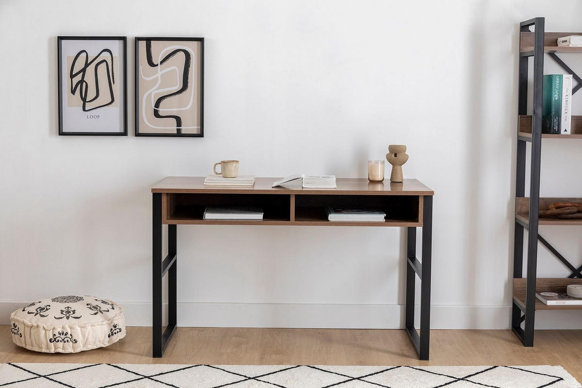 SCHREIBTISCH nove Braun - Braun, Holz (120/60/75cm) - Habitat Garten