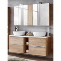 BADMÖBEL-SET 2-TLG. Toskana-56 - Braun, Holzwerkstoff (140/190/46cm) - Lomado