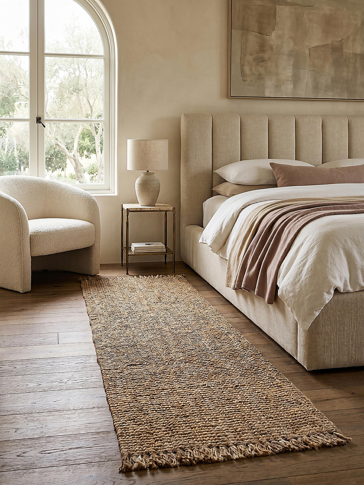 JUTETEPPICH wendbar ERME, einfarbig, Braun, 60 x 300 cm - Braun, Naturmaterialien (300/60cm) - KADIMA DESIGN