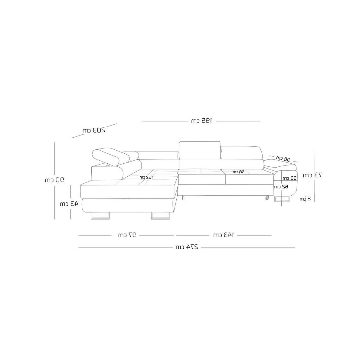 ECKSOFA WILD L Links Beige - Beige, Holz (203/274cm) - Muffo