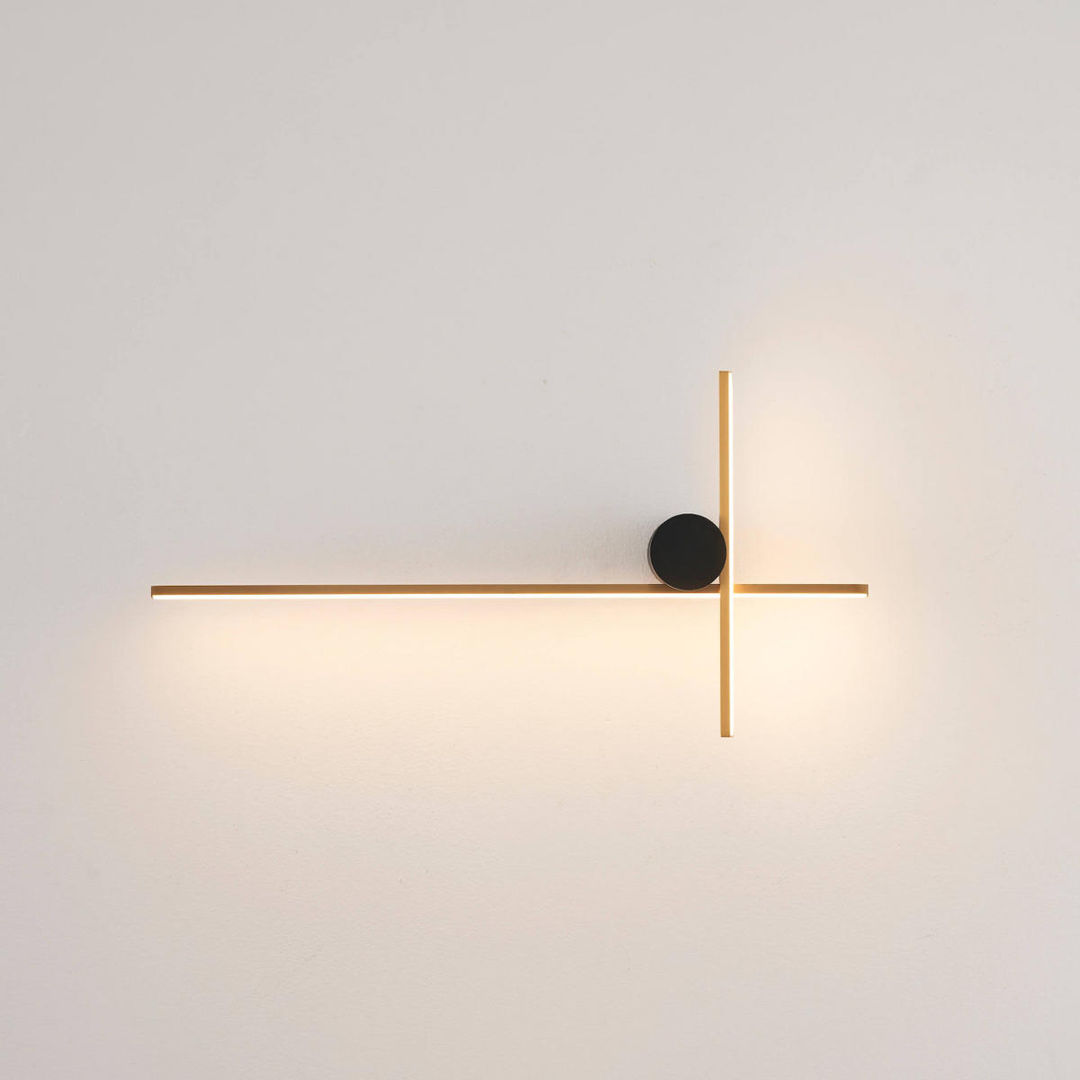 WANDLEUCHTE Mallow, Schwarz und gold, 56cm - Goldfarben, Metall (28/56/56cm) - KOSILUM