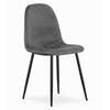 STUHL VERNAZZA 1 Stück, Grau Samtstoff - Anthrazit, Textil/Metall (45/88/51cm) - Komodee